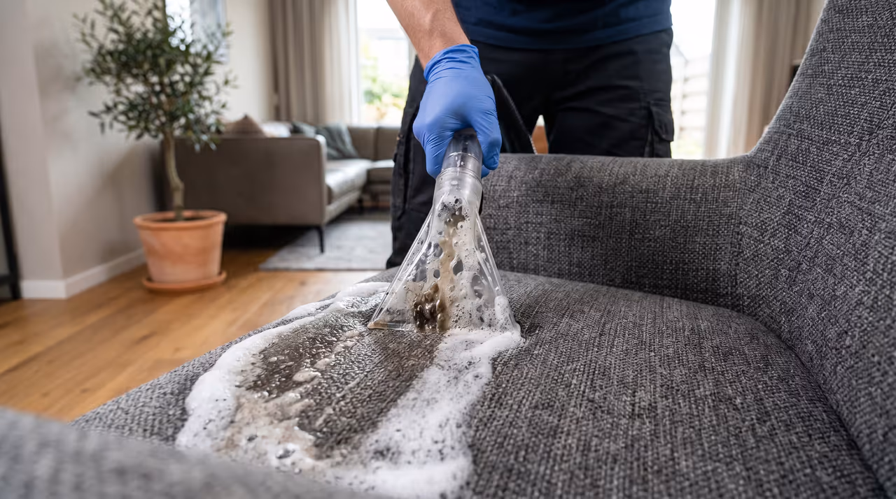 Procena materijala nameštaja pre dubinskog pranja u Telep