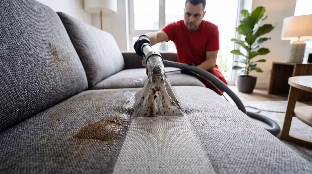 Detaljno čišćenje sedišnih zona sofe u Podbara