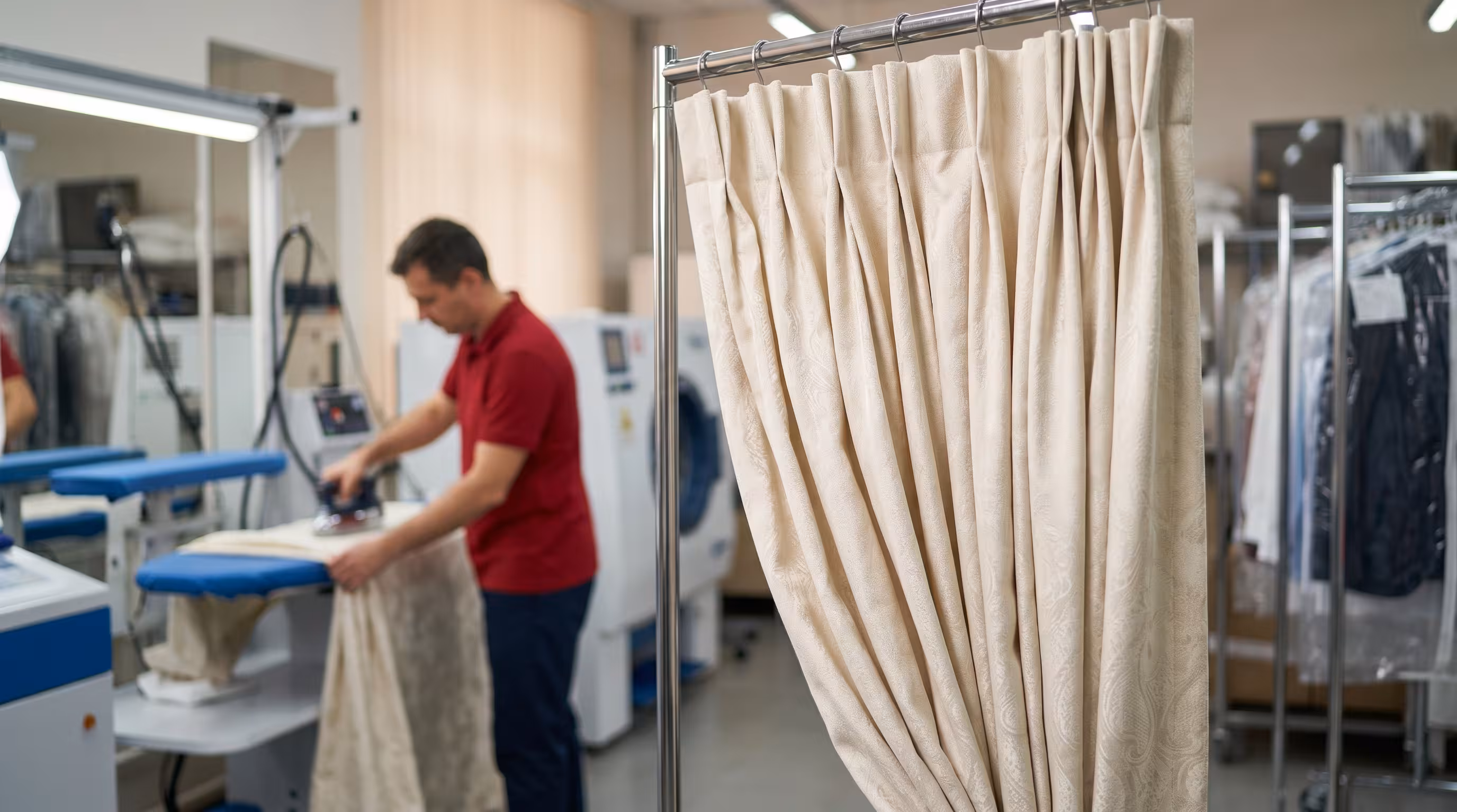 Završno osvežavanje draperija uz očuvanje punoće materijala