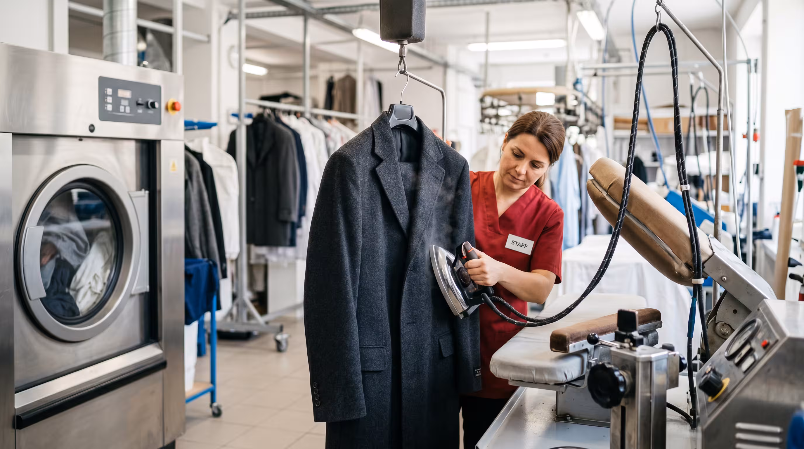 Detalj okovratnika kaputa koji zahteva uklanjanje fleka